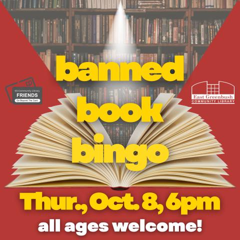 Banned book bingo, Thursday, Oct. 8, 6 pm, all ages welcome